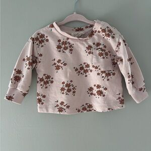 Cropped floral sweatshirt 6/9M